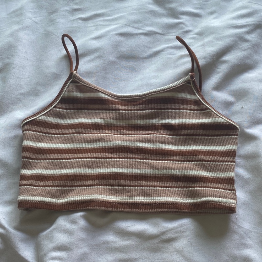 Brown crop top